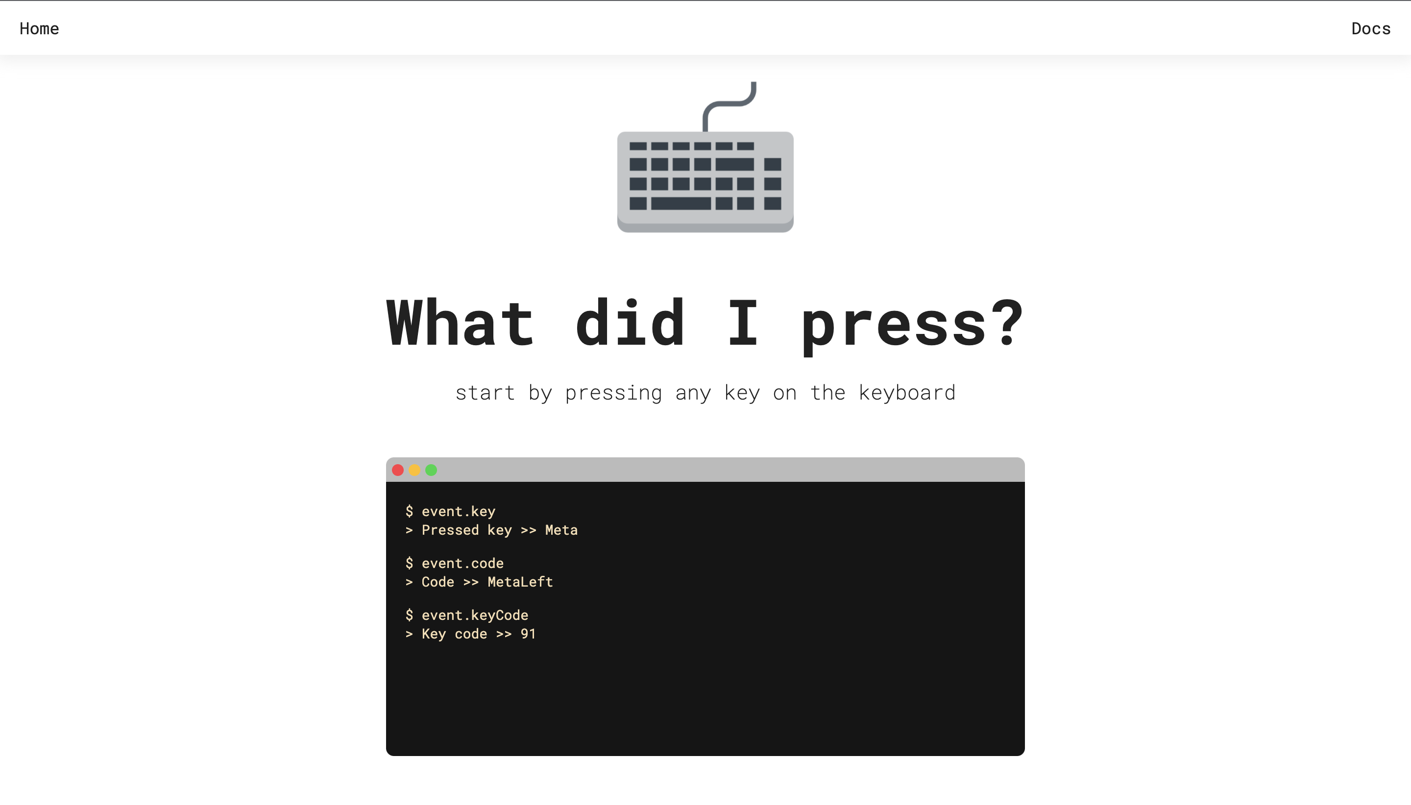 What did I press?